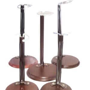 5 Vintage Fibre Craft Doll Stands With Wooden Bases * Choose 1 - 5 or all 5